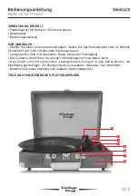 Предварительный просмотр 15 страницы Vintage Vinyl VV-SV-TT-V2 Series User Manual