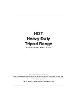 Preview for 2 page of Vinten HDT Heavy-Duty Operator'S Manual