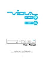 Viola Systems H.264 16 User Manual preview