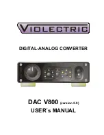 Предварительный просмотр 1 страницы Violectric DAC V800 User Manual