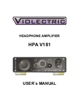 Preview for 1 page of Violectric HPA V181 User Manual