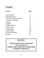 Preview for 2 page of Violectric HPA V200 User Manual