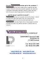 Preview for 4 page of Violectric HPA V200 User Manual