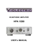 Preview for 1 page of Violectric HPA V280 User Manual