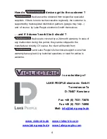 Preview for 4 page of Violectric HPA V280 User Manual