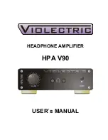 Preview for 1 page of Violectric HPA V90 User Manual