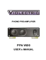 Preview for 1 page of Violectric PPA V600 User Manual