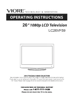 Предварительный просмотр 1 страницы VIORE LC26VF59 Operating Instructions Manual