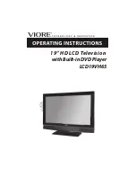 Preview for 1 page of VIORE LCD19VH65 Operating Instructions Manual