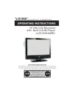 VIORE LCD19VX60PB1 Operating Instructions Manual preview