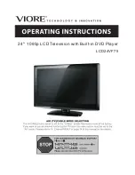 Preview for 1 page of VIORE LCD24VF75 Operating Instructions Manual