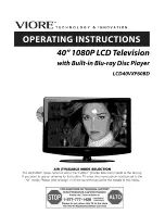 Preview for 1 page of VIORE LCD40VXF60BD Operating Instructions Manual