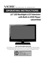 VIORE LED22VH65D Operating Instructions Manual preview