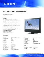 Предварительный просмотр 1 страницы VIORE V32PCFJ Specifications