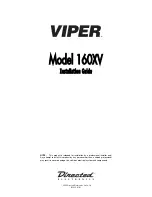 Viper 160XV Installation Manual предпросмотр