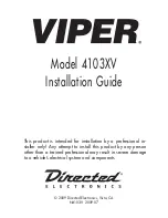 Viper 4103XV Installation Manual предпросмотр