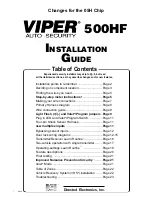 Viper 500HF Installation Manual preview