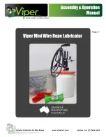 Preview for 1 page of Viper Mini MkII Assembly And Operation Manual