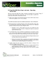 Preview for 17 page of Viper Mini MkII Assembly And Operation Manual