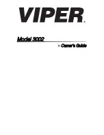 Предварительный просмотр 1 страницы Viper Model 3002 Owner'S Manual