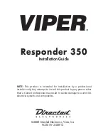 Preview for 1 page of Viper Responder 350 Installation Manual