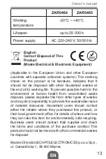 Предварительный просмотр 13 страницы VIPOW ZAR0464 Owner'S Manual