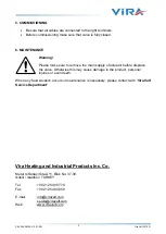 Preview for 8 page of Vira SKV 3400 Installation And Operating Instructions Manual