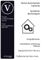 Предварительный просмотр 1 страницы Virage KS-7012 FW Installation And Setup Manual