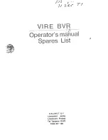 Preview for 2 page of Vire BVR Operator'S Manual