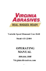 Предварительный просмотр 1 страницы Virginia Abrasives 433-22000 Operating Manual