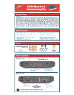 Virtual Reality Block Subwoofer Amplifier VRA1.0 Instruction Manual preview