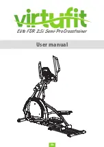 Предварительный просмотр 1 страницы VIRTUFIT Elite FDR 2.5i Semi-Pro Crosstrainer User Manual