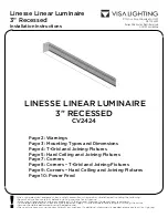 Visa Lighting Linesse CV2424 Installation Instructions Manual preview