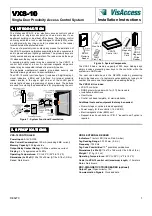 VisAccess VXS-10 Installation Instructions предпросмотр