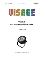 Предварительный просмотр 1 страницы ViSAGE Slimline VIS045.1 User Manual