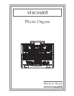 Preview for 1 page of Viscount Physis Organs Reference Manual