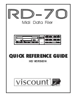 Viscount RD-70 Quick Reference Manual preview