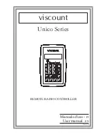 Предварительный просмотр 1 страницы Viscount unico series User Manual