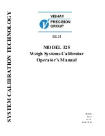 Vishay Precision Group BLH 325 Operator'S Manual предпросмотр