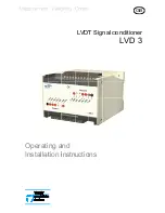 Предварительный просмотр 1 страницы Vishay Precision Group LVD 3 Operating And Installation Instructions