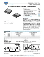 Предварительный просмотр 1 страницы Vishay TSOP373 Series Manual