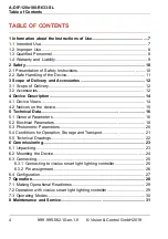 Предварительный просмотр 4 страницы Vision & Control A-DIF-120x180-R633-SL Instructions For Use Manual