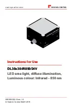 Vision & Control DL30x30-IR850/24V Instructions For Use Manual предпросмотр