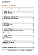 Preview for 4 page of Vision & Control DL30x60-R633/24V Instructions For Use Manual