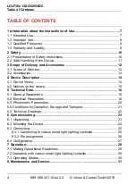 Preview for 4 page of Vision & Control LDLF30x120-G525/UDC Instructions For Use Manual