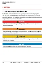 Preview for 10 page of Vision & Control LDLF60x240-IR850/UDC Instructions For Use Manual