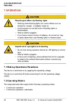 Предварительный просмотр 22 страницы Vision & Control SLB-500-IR850-P-24V Instructions For Use Manual