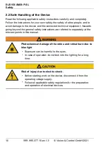 Preview for 10 page of Vision & Control SLE-150-B460-P-SL Instructions For Use Manual