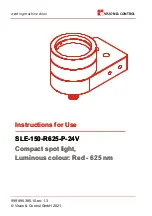 Preview for 1 page of Vision & Control SLE-150-R625-P-24V Instructions For Use Manual