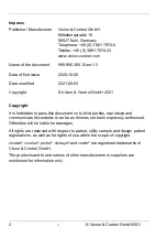 Preview for 2 page of Vision & Control SLE-150-R625-P-24V Instructions For Use Manual